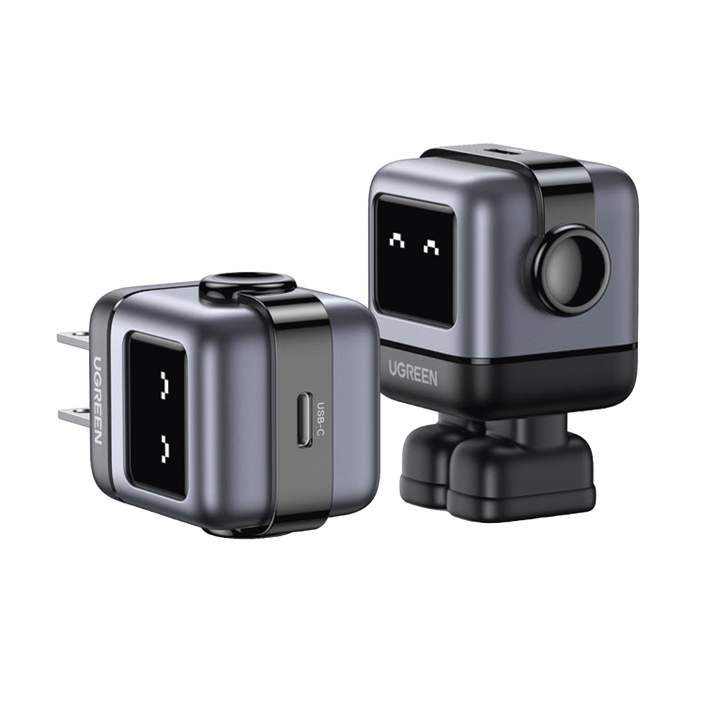 Cargador Mini GaNRobot 30W Nexode | 1 USB-C de Carga Rápida | Tecnología GaN II | Carga Inteligente | Pantalla LED | Thermal Guard | Color Negro.