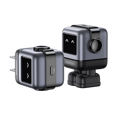 Cargador Mini GaNRobot 30W Nexode | 1 USB-C de Carga Rápida | Tecnología GaN II | Carga Inteligente | Pantalla LED | Thermal Guard | Color Negro.