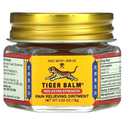 Tiger Balm  Ungüento Para El Dolor Original Red Strong Utiliza 18 G