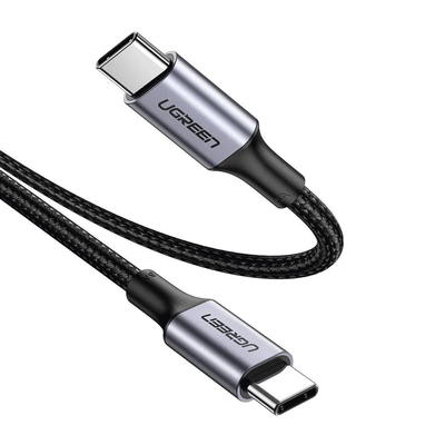 Cable USB-C a USB-C | 1 Metro | Carga Rápida 100W,  Transfer de datos 480 Mbps | Color Negro.