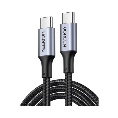 Cable USB-C a USB-C | 1 Metro | Carga Rápida 100W,  Transfer de datos 480 Mbps | Color Negro.