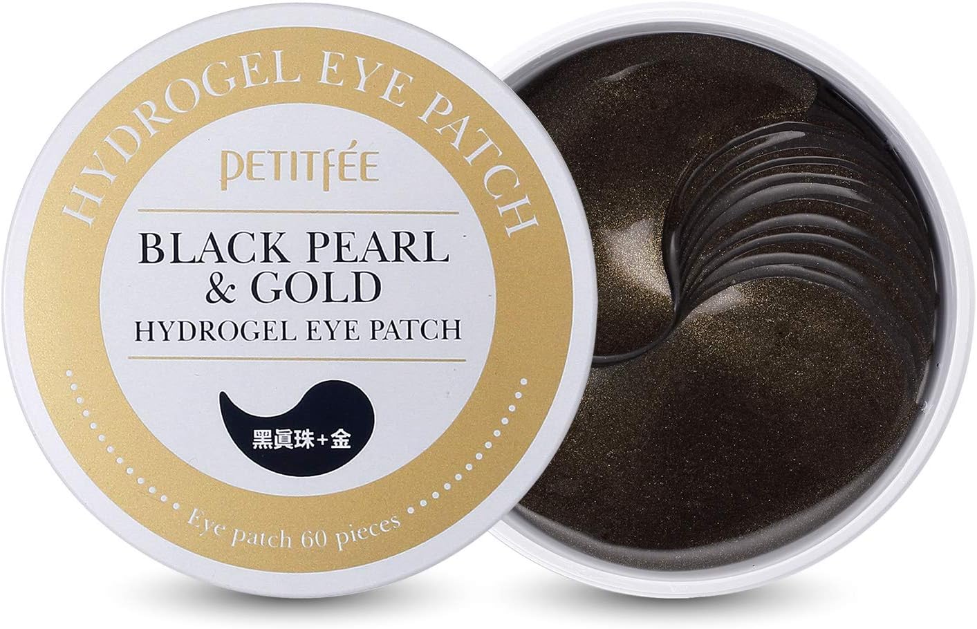 Petitfee Black Pearl & Gold Hydrogel Eye Patch 60 parches