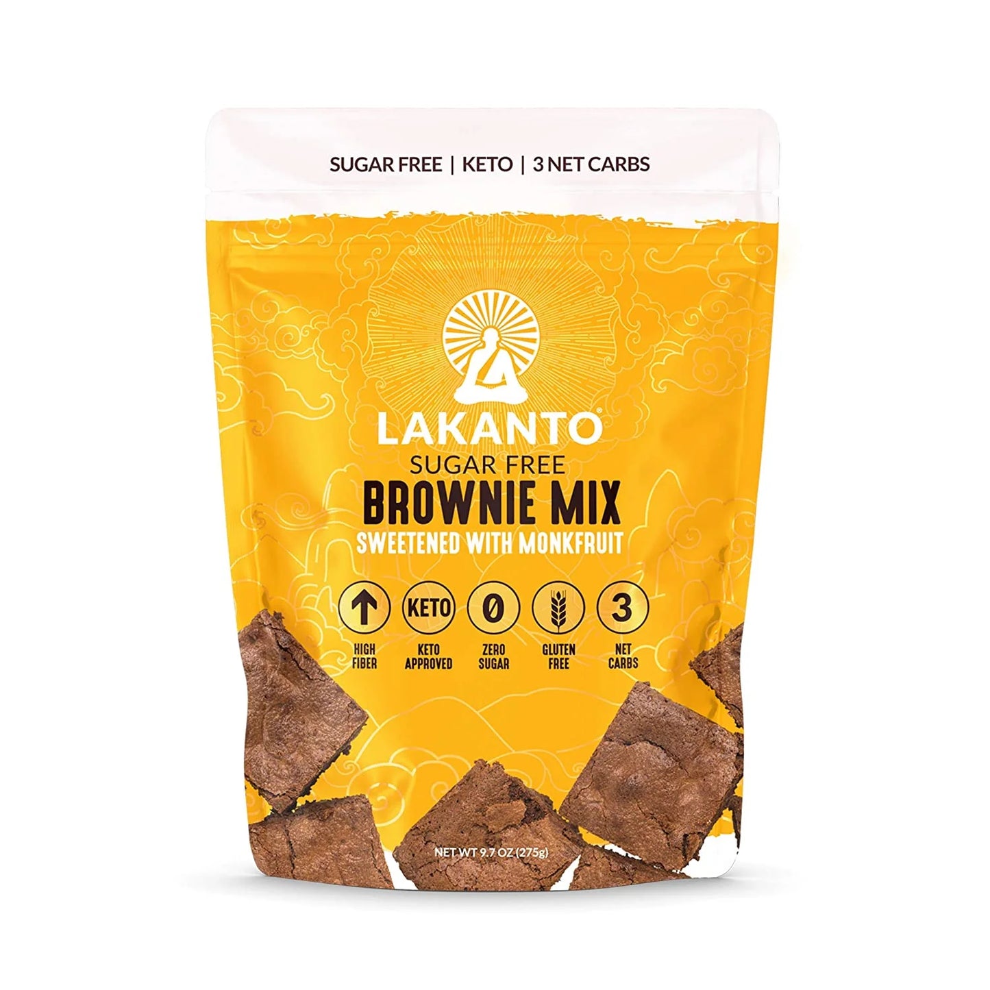 Lakanto Brownie Mix Keto Monkfruit Sin Azúcar Sin Gluten