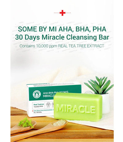 Some By Mi Jabon de cara AHA, BHA, PHA 30 Days Miracle Cleansing Bar